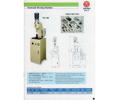 MÁY TÁN ĐINH RIVE THỦY LỰC TC-150