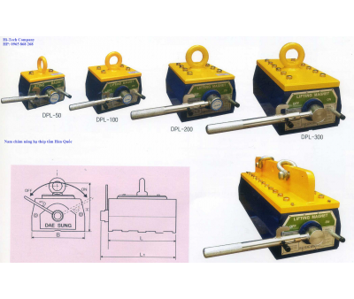 NAM CHÂM NÂNG HẠ THÉP TẤM DPL-50, DPL-100, DPL-200, DPL-300, DPL-500